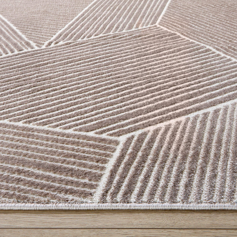 Eclectic Luxe Brown Geometric - U9002 - 5' x 8'