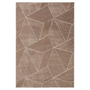 Eclectic Luxe Brown Geometric - U9002 - 5' x 8'