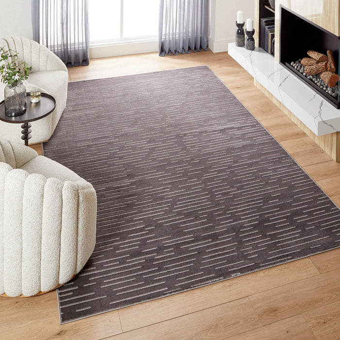 Brenta Gray Linear - U9005 - 7' x 9'