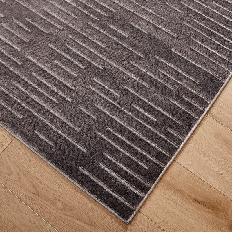 Brenta Gray Linear - U9005 - 5' x 8'