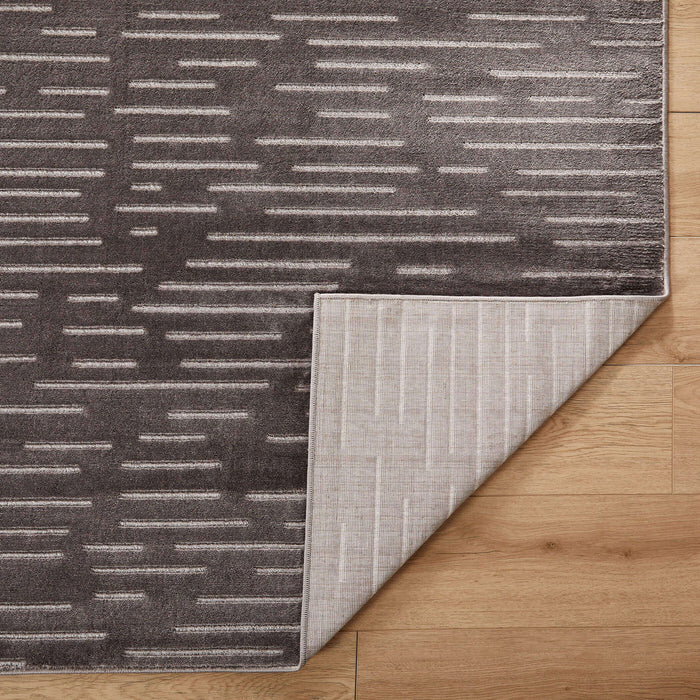 Brenta Gray Linear - U9005 - 8' x 11'