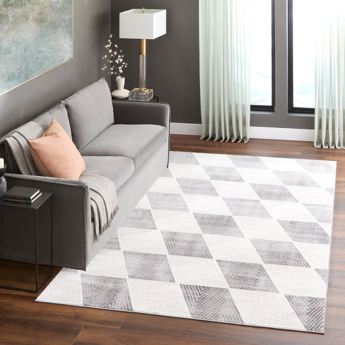 Brenta Gray Geometric - U9006 - 8' x 11'