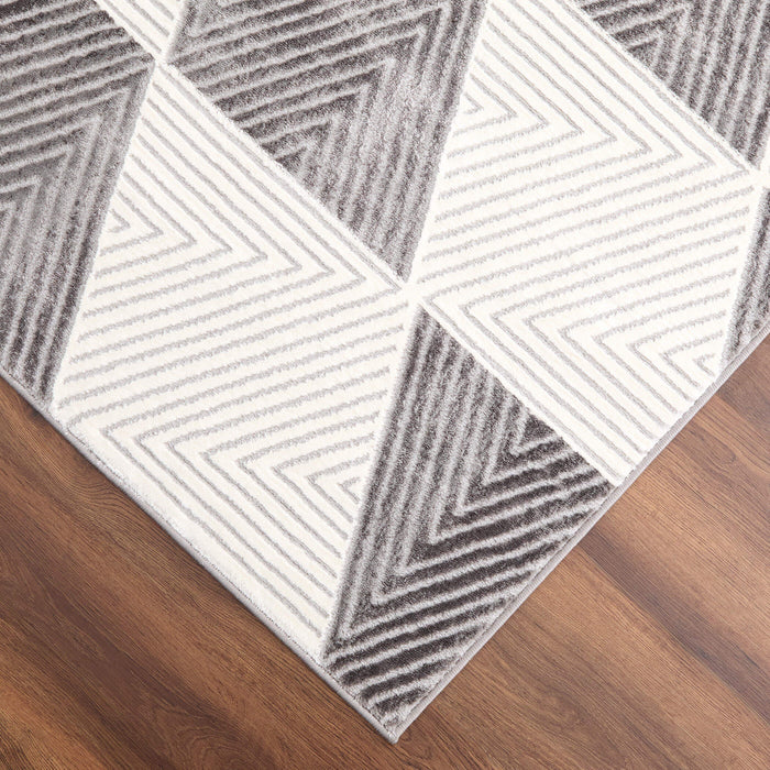 Brenta Gray Geometric - U9006 - 8' x 11'